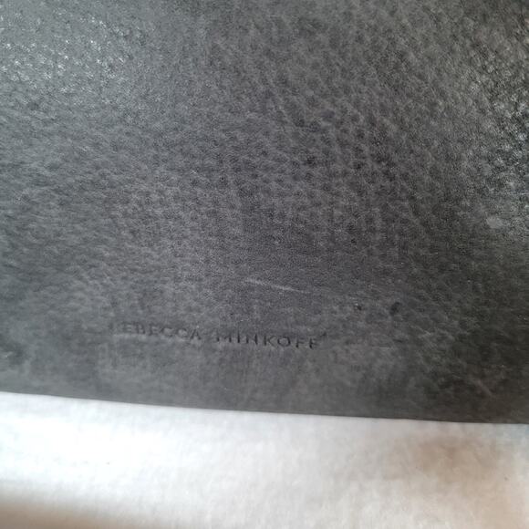 Rebecca Minkoff Womens Micro Avery Shoulder Bag Black Pebble Leather Biker Punk - Picture 10 of 13